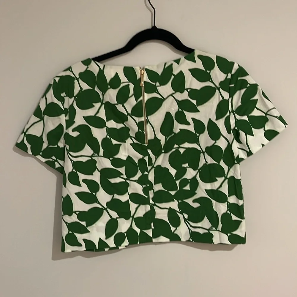 Kate Spade New York Garden Leaves Stretch Cotton Crop Top 💕